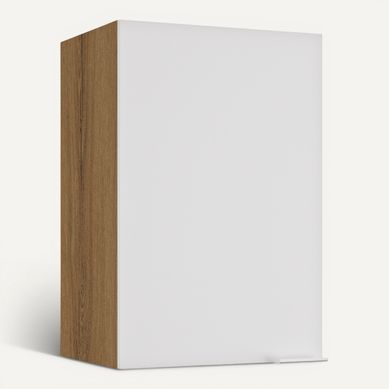 Haut 40 cm 1 porte EDEN chêne - blanc vue 3/4