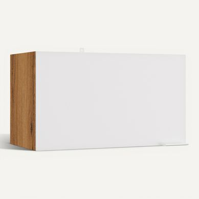 Haut surhotte 60 cm EDEN chêne - blanc vue 3/4