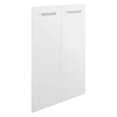 Option 2 portes H. 110 cm ELIO blanc laqué Option 2 portes H. 110 cm ELIO blanc laqué vue 3/4