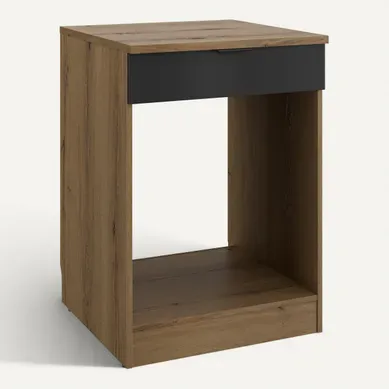 Bas four 60 EDEN chêne - gris vue 3/4
