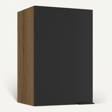Haut 40 cm 1 porte EDEN chêne - gris vue 3/4