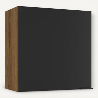 Haut 60 cm 1 porte EDEN chêne - gris vue 3/4