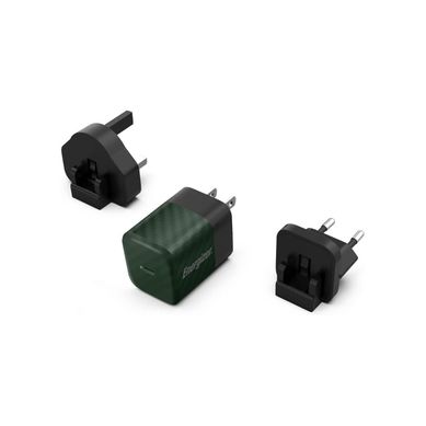 Chargeur Rapide Usb-c 20w - Sans Câble - 3 Prises Incluses (eu/us/uk) - Vert