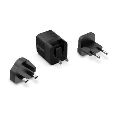 Chargeur Rapide Usb-a Et Usb-c 38w - Sans Câble - 3 Prises Incluses (eu/us/uk) - Noir