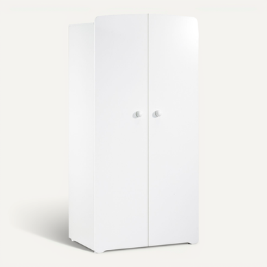 New Basic - Armoire Chambre Bébé 2 Portes - Boutons Boule Blanc New Basic - Armoire Chambre Bébé 2 Portes - Boutons Boule Blanc