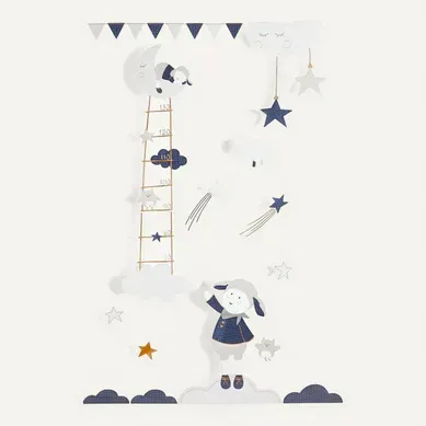 Stickers Muraux Mouton 70x50cm En Papier Blanc Stickers Muraux Mouton 70x50cm En Papier Blanc