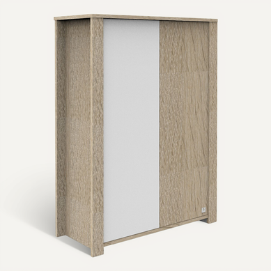 Armoire 2 Portes Antonin - Bois Et Blanc Armoire 2 Portes Antonin - Bois Et Blanc