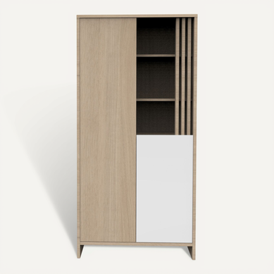 Armoire 2 Portes Et 1 Niche Avec Claustra En Bois Décor Chêne Suave Armoire 2 Portes Et 1 Niche Avec Claustra En Bois Décor Chêne Suave
