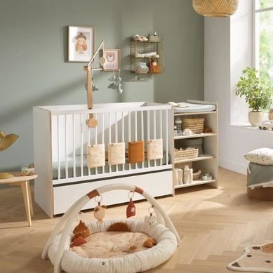 Lit Bébé Combiné - 120x60cm - Evolutif En 90x190cm - Babyprice First - En Bois Et Chant Bois Lit Bébé Combiné - 120x60cm - Evolutif En 90x190cm - Babyprice First - En Bois Et Chant Bois