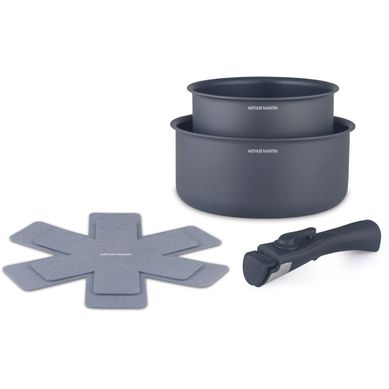 Set De 2 Casseroles - Tous Feux Dont Induction - Am2984 - Anti-adhésif - Ø 16-20 Cm + Poignée Amovi Set De 2 Casseroles - Tous Feux Dont Induction - Am2984 - Anti-adhésif - Ø 16-20 Cm + Poignée Amovi