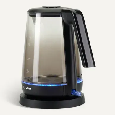 Bouilloire DOD216N LIVOO 1,7L - 2200W - Transparent Bouilloire DOD216N LIVOO 1,7L - 2200W - Transparent vue 3/4