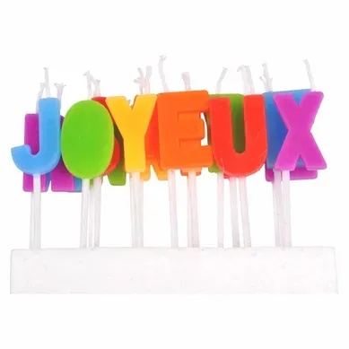 Lot De 18 Bougies "joyeux Anniversaire" 17cm Multicolore Lot De 18 Bougies "joyeux Anniversaire" 17cm Multicolore