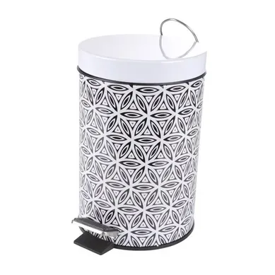 Poubelle À Pédale Imprimée "graphic Jungle" 3l Noir Poubelle À Pédale Imprimée "graphic Jungle" 3l Noir