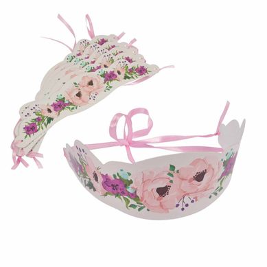 Lot De 6 Couronnes De Fleurs "boho Chat" 16cm Rose Lot De 6 Couronnes De Fleurs "boho Chat" 16cm Rose