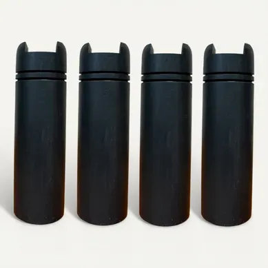 Jeu de 4 pieds cadre à lattes DREAMEA RAPIDO 2.0 gris foncé Jeu de 4 pieds cadre à lattes DREAMEA RAPIDO 2.0 gris foncé vue 3/4