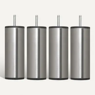 Jeu de 4 pieds h.19 cm Ø 5 DREAMEA SATURNE inox Jeu de 4 pieds h.19 cm Ø 5 DREAMEA SATURNE inox vue 3/4