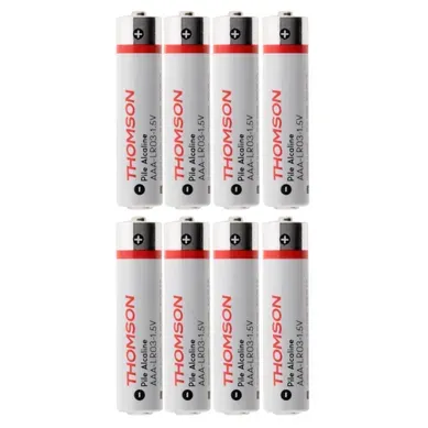 Pack De 8 Piles Alcalines Lr03 Aaa 1,5v - Thomson Pack De 8 Piles Alcalines Lr03 Aaa 1,5v - Thomson