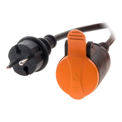 Rallonge étanche 2p H05vv-f 2x1,5mm² 25m Avec Clip De Fixation - Orange - Zenitech
