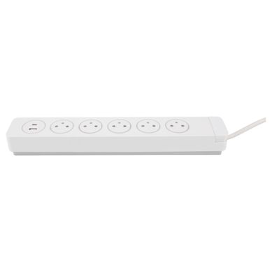 Multiprise Parafoudre 5 Prises 2p+t 16a + 2 USB - Easy Eject - Mantéa - Otio