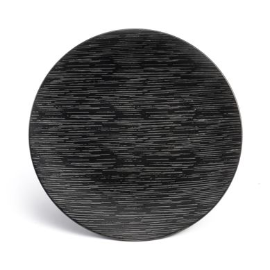 Magma Noir - Assiette De Présentation 29 Cm (lot De 6)