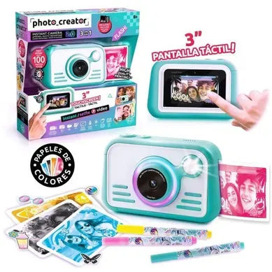 Appareil Photo Instantané Enfant 3" HD Tactile — Impression 4 Couleurs Appareil Photo Instantané Enfant 3" HD Tactile — Impression 4 Couleurs