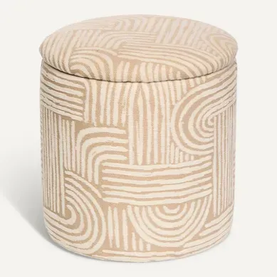 Pouf Coffre D31 Cm Nubo Chenille Beige Pouf Coffre D31 Cm Nubo Chenille Beige