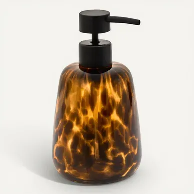 Distributeur de savon DOTTY Noir / Marron Distributeur de savon DOTTY Noir / Marron vue de face