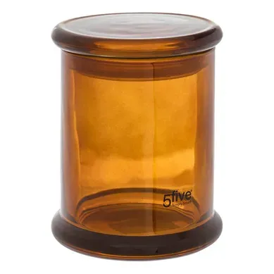 Pot Rangement À Cotons Verre Teinté Marron Pot Rangement À Cotons Verre Teinté Marron