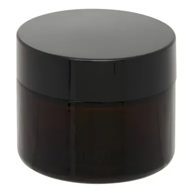 Pot à Crème 50ml En Verre Marron Pot à Crème 50ml En Verre Marron