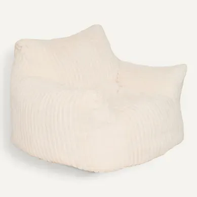Fauteuil XL Velours Côtelé Blanc Muzi Fauteuil XL Velours Côtelé Blanc Muzi