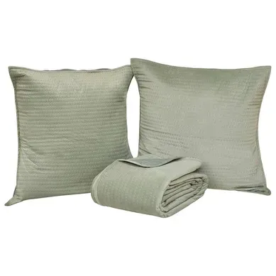 Dessus de lit 240x260+2 taies LILOU Céladon vue 3/4