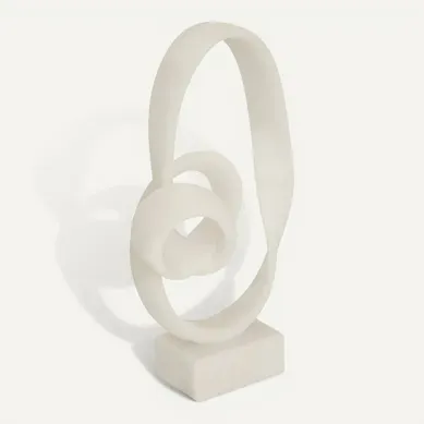 Déco à Poser Louan H.45cm Résine Blanc