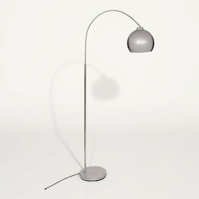 Lampadaire arc H. 177 cm FLORIS Argenté Lampadaire arc H. 177 cm FLORIS Argenté vue 3/4