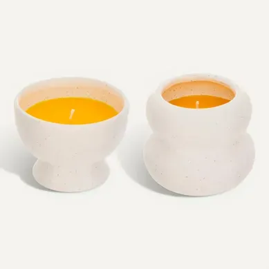 Bougie citronnelle H. 10 cm MORGAN 2 formes au choix vue de face