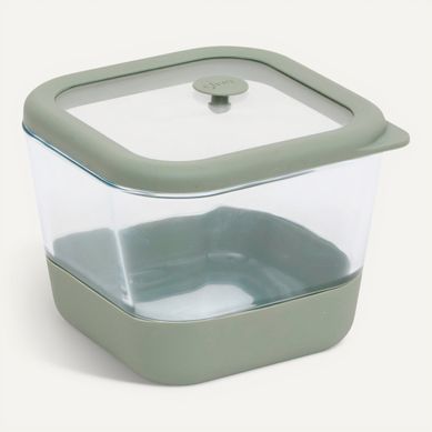 Boîte De Conservation Siliglass Carré 0,8l Gris