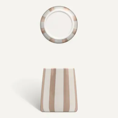 Gobelet salle de bain STRIO Blanc / Rose Gobelet salle de bain STRIO Blanc / Rose vue de face