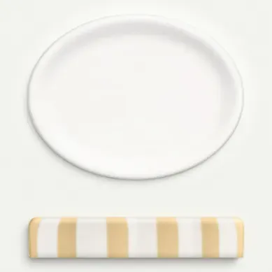 Porte savon STRIO Blanc / Jaune vue de face
