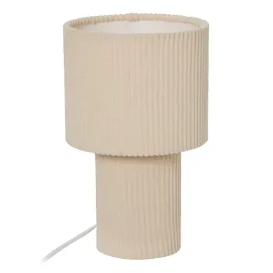 Lampe à poser ivoire H. 28 cm JOLINA Ivoire Lampe à poser ivoire H. 28 cm JOLINA Ivoire vue 3/4