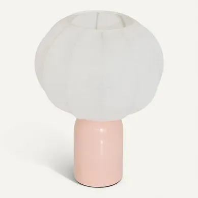 Lampe Tobie H33cm Rose Lampe Tobie H33cm Rose