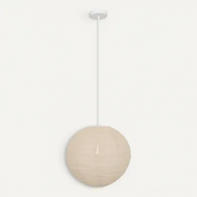 Suspension lanterne D. 43 cm JORDY Beige Suspension lanterne D. 43 cm JORDY Beige vue 3/4