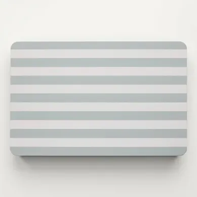 Tapis salle de bain 39x60 cm STRIO Blanc / Céladon Tapis salle de bain 39x60 cm STRIO Blanc / Céladon vue de face