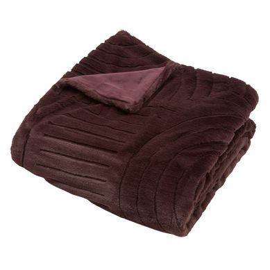 Plaid Arka 180x230cm Effet Fausse Fourrure Marron Plaid Arka 180x230cm Effet Fausse Fourrure Marron