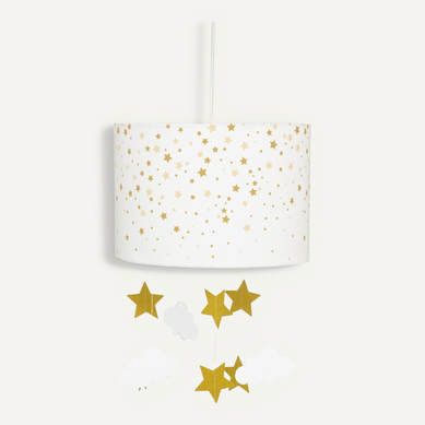 Suspension étoilée Pour Chambre D'enfant - Blanc Et Doré