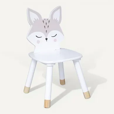 Chaise Pour Enfant Renard En Bois H 52.5 Cm Chaise Pour Enfant Renard En Bois H 52.5 Cm