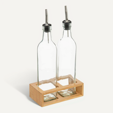 Bouteilles Huile/vinaigre Verre 048l Bambou Bouteilles Huile/vinaigre Verre 048l Bambou