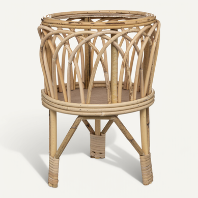Cache-pot En Rotin D. 27 X H. 39 Cm Cache-pot En Rotin D. 27 X H. 39 Cm