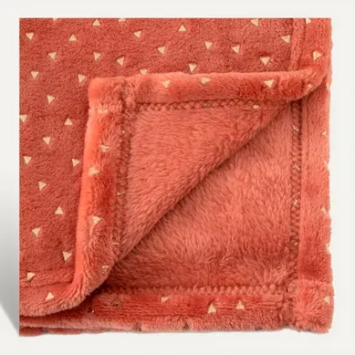Plaid 75x100 cm OYA Terracotta Plaid 75x100 cm OYA Terracotta vue 3/4