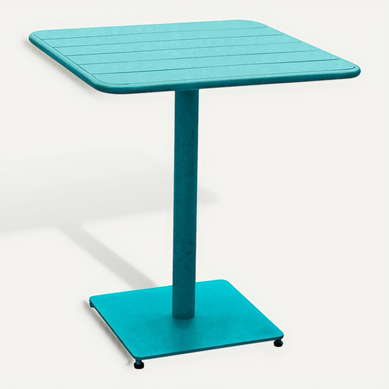 Table De Jardin Carrée "phuket" Bleu Canard 2 Places En Acier Traité époxy Table De Jardin Carrée "phuket" Bleu Canard 2 Places En Acier Traité époxy