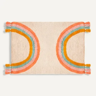 Tapis enfant 100x150 cm ARC EN CIEL Multicolore. Tapis enfant 100x150 cm ARC EN CIEL Multicolore. vue de face