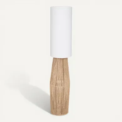 Lampadaire droit H. 130 cm AISSA Blanc Lampadaire droit H. 130 cm AISSA Blanc vue 3/4